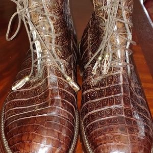 Genuine Caiman crocodile boots by Max leather
